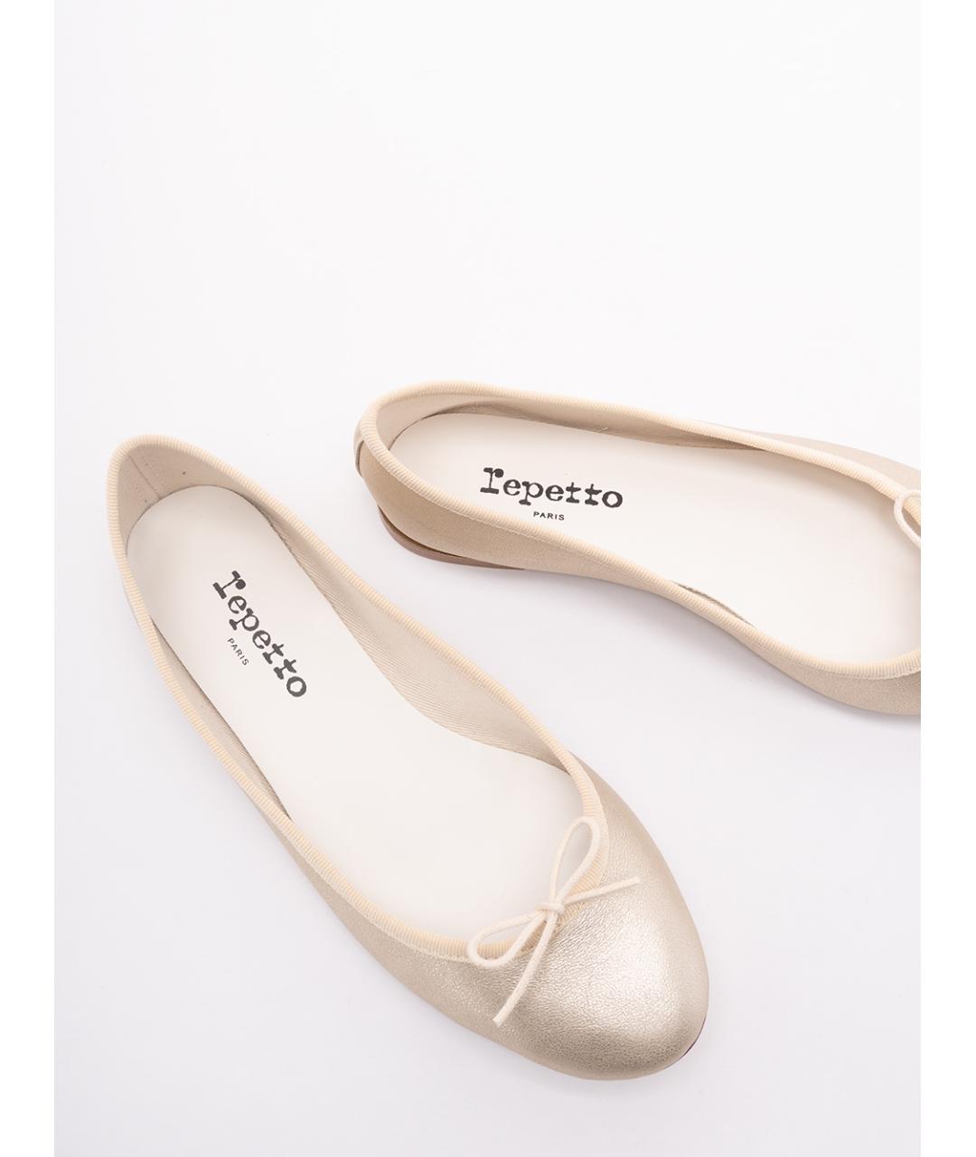REPETTO Бежевые кожаные балетки, фото 5