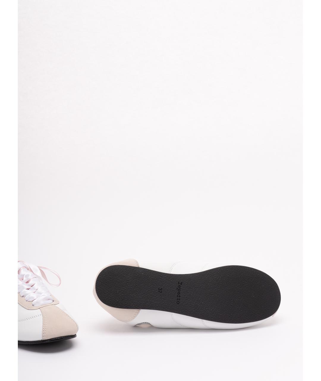 REPETTO Бежевые кожаные кроссовки, фото 4