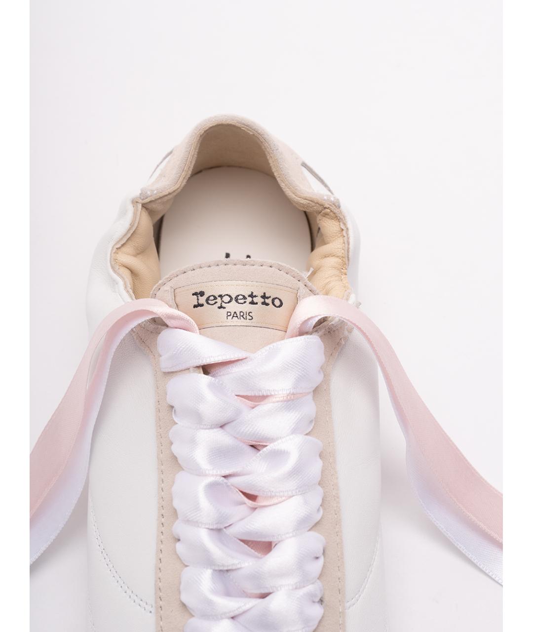 REPETTO Бежевые кожаные кроссовки, фото 5