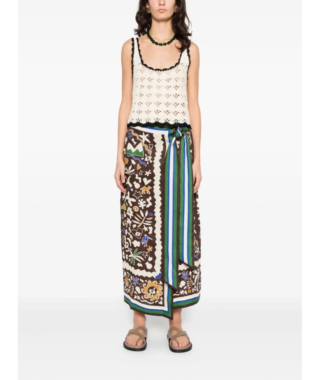 Alemais Мульти льняная юбка макси, фото 2