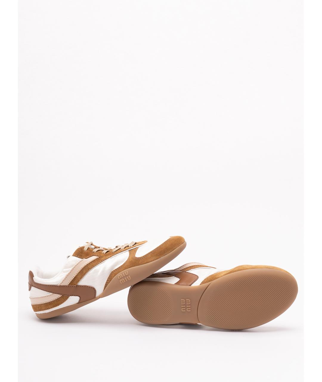 MIU MIU Мульти кожаные кроссовки, фото 4