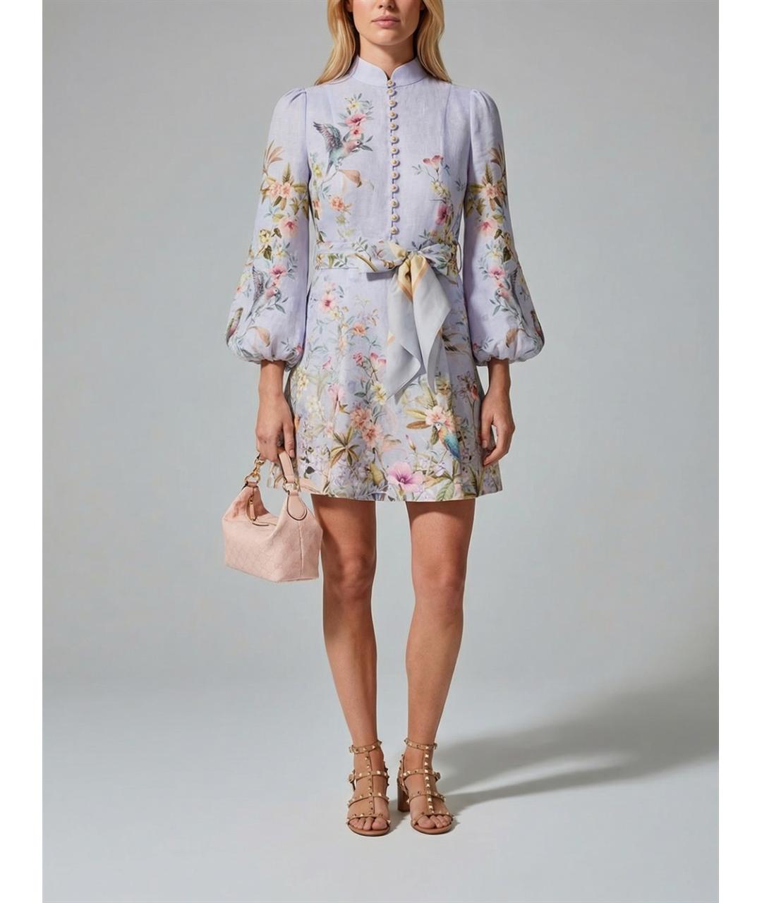 ZIMMERMANN Синее льняное платье, фото 3