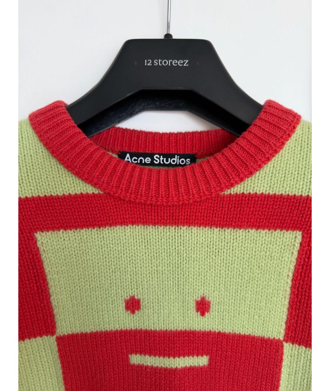 ACNE STUDIOS Зеленый шерстяной джемпер / свитер, фото 3