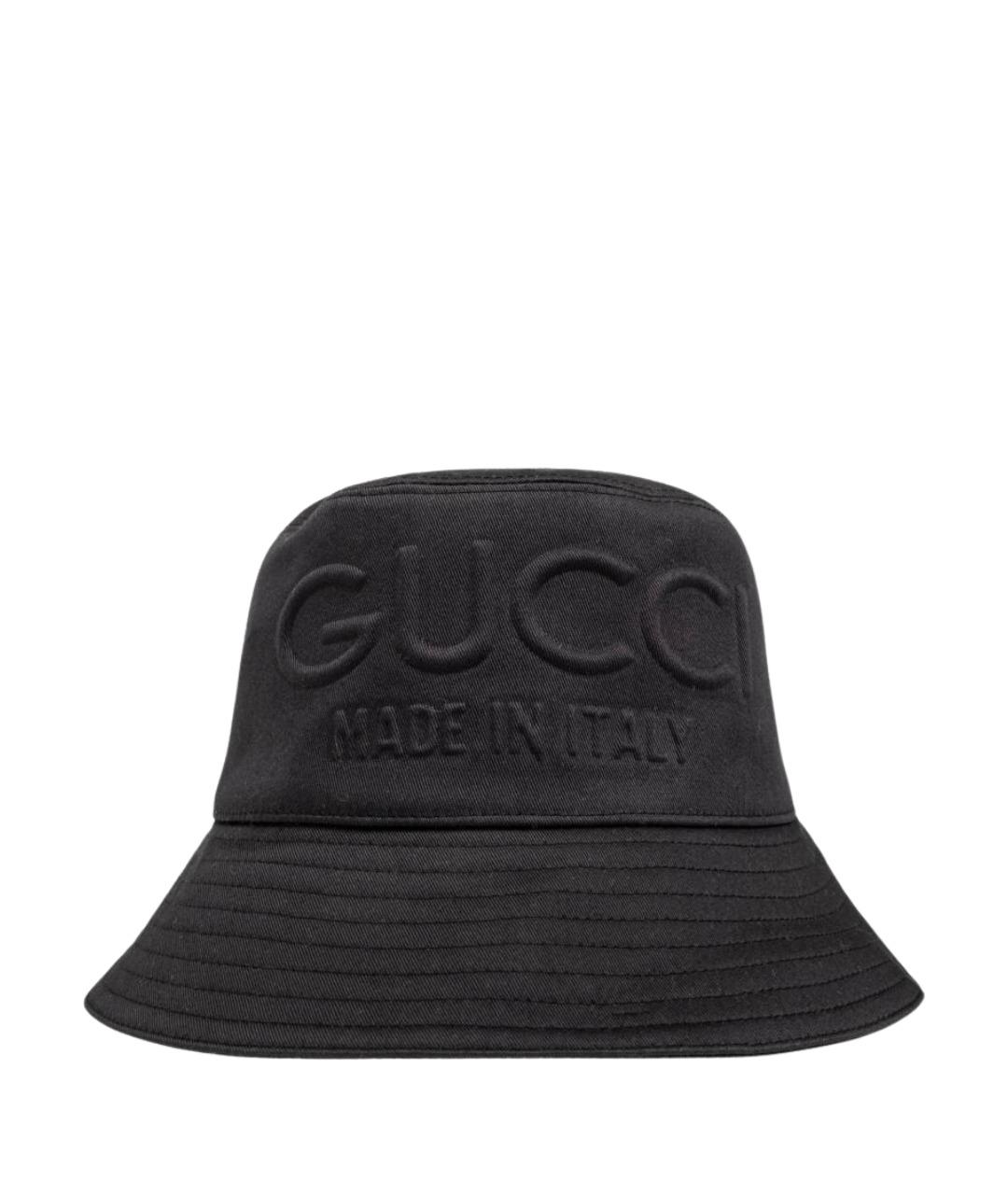 GUCCI Черная хлопковая панама, фото 1