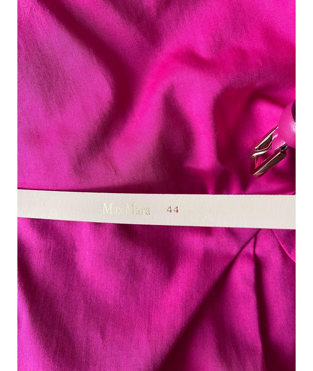 MAX MARA Фуксия хлопковое повседневное платье, фото 6