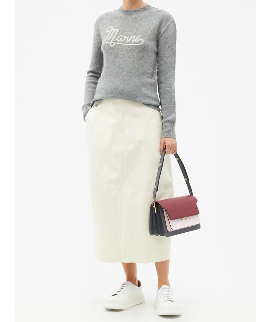 MARNI Серый шерстяной джемпер / свитер, фото 8