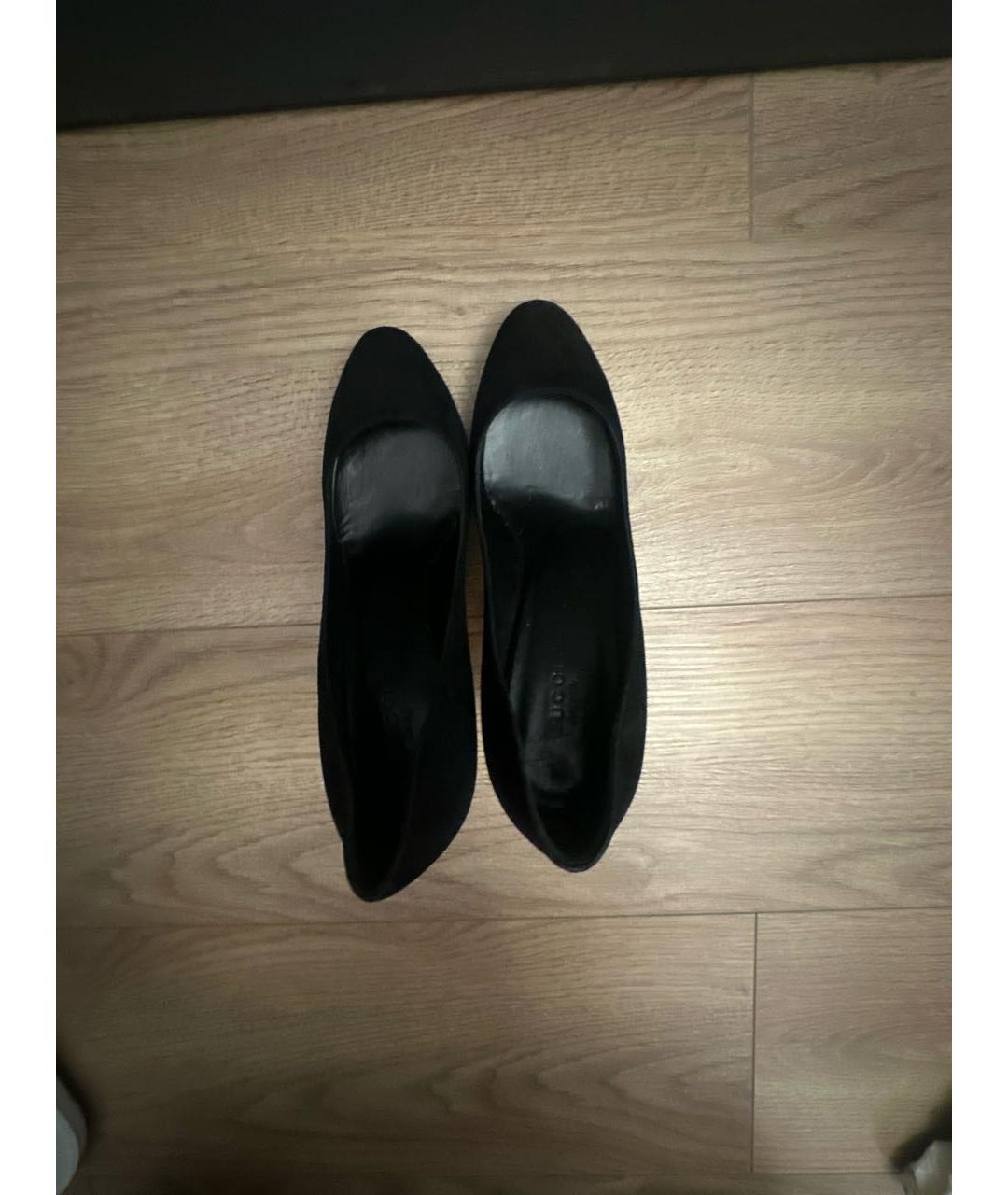 GUCCI Черные замшевые туфли, фото 3