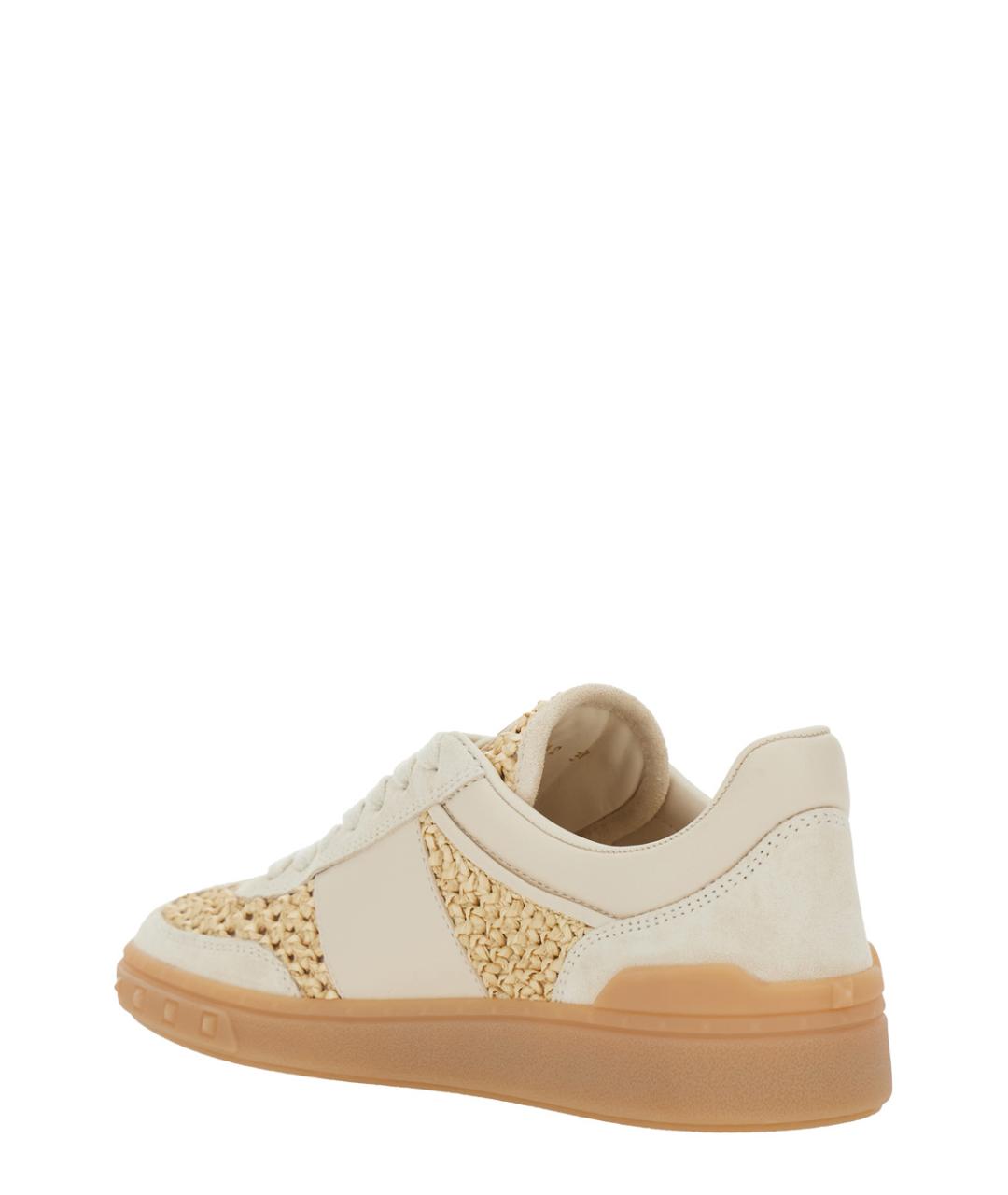 VALENTINO Бежевые кожаные кеды, фото 3