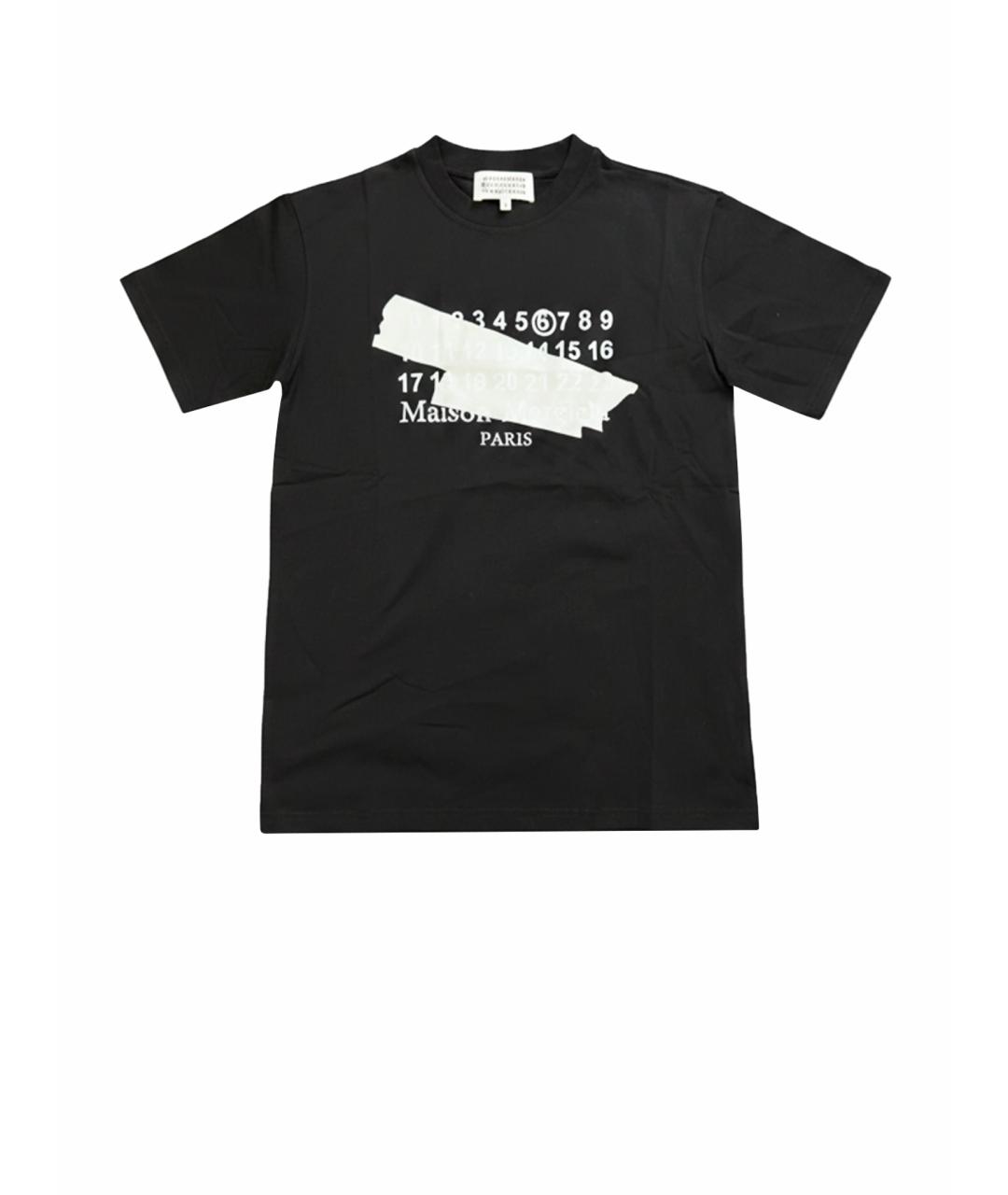 MM6 MAISON MARGIELA Черная хлопковая футболка, фото 1