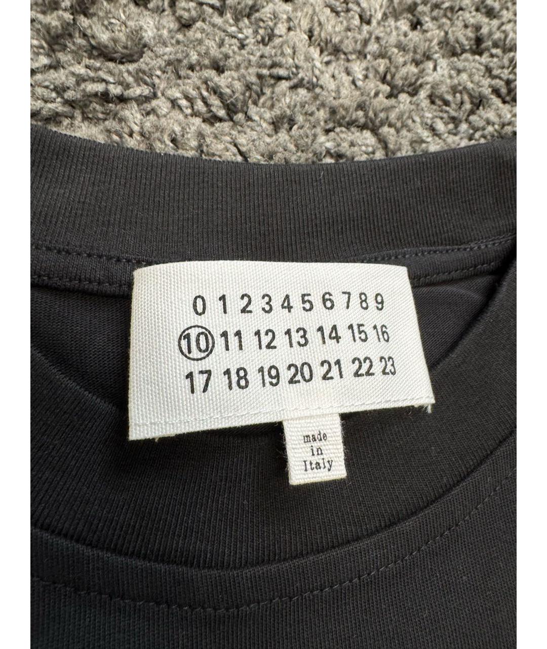 MM6 MAISON MARGIELA Черная хлопковая футболка, фото 4