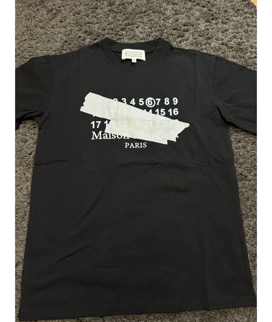 MM6 MAISON MARGIELA Черная хлопковая футболка, фото 5