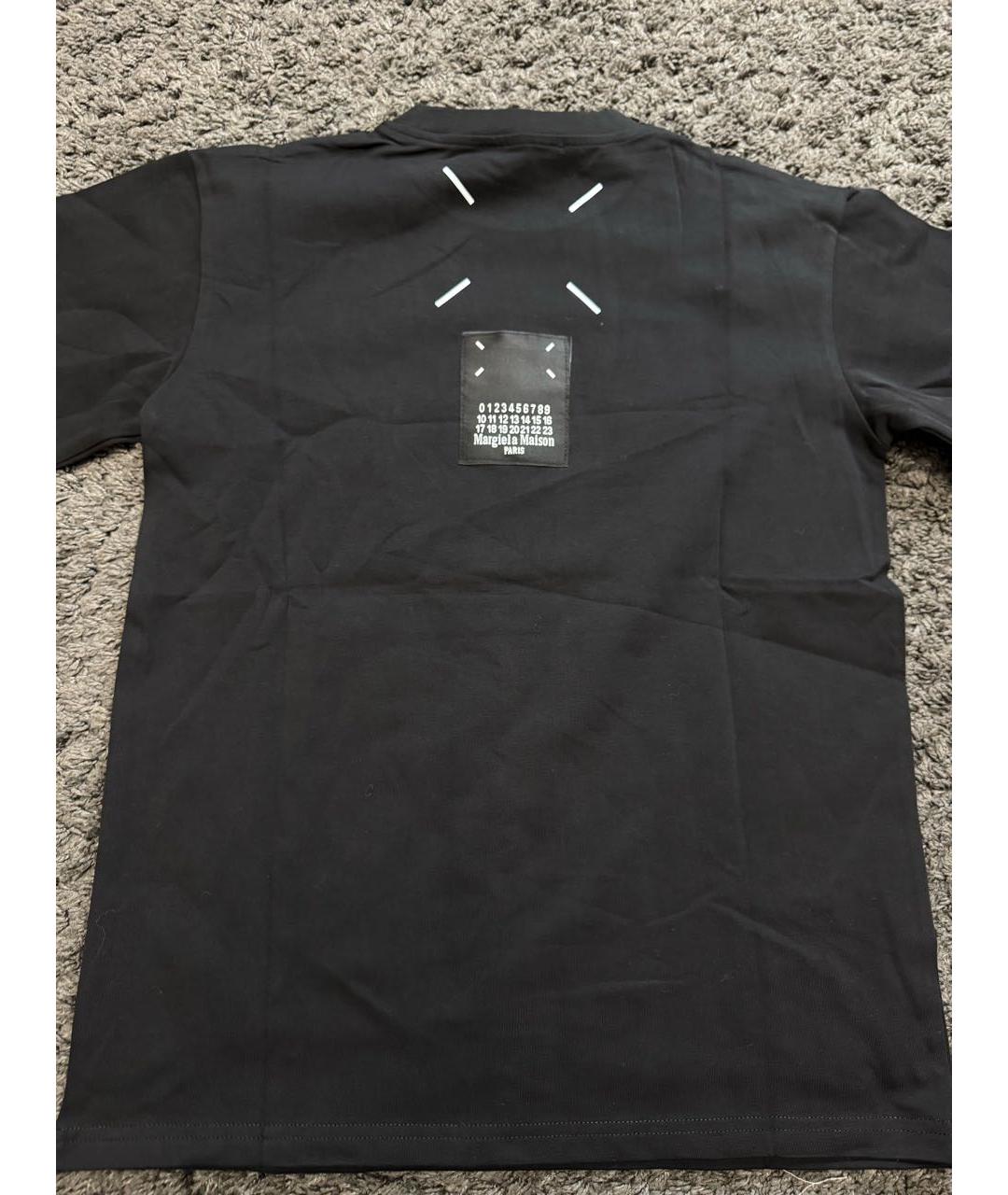 MM6 MAISON MARGIELA Черная хлопковая футболка, фото 2