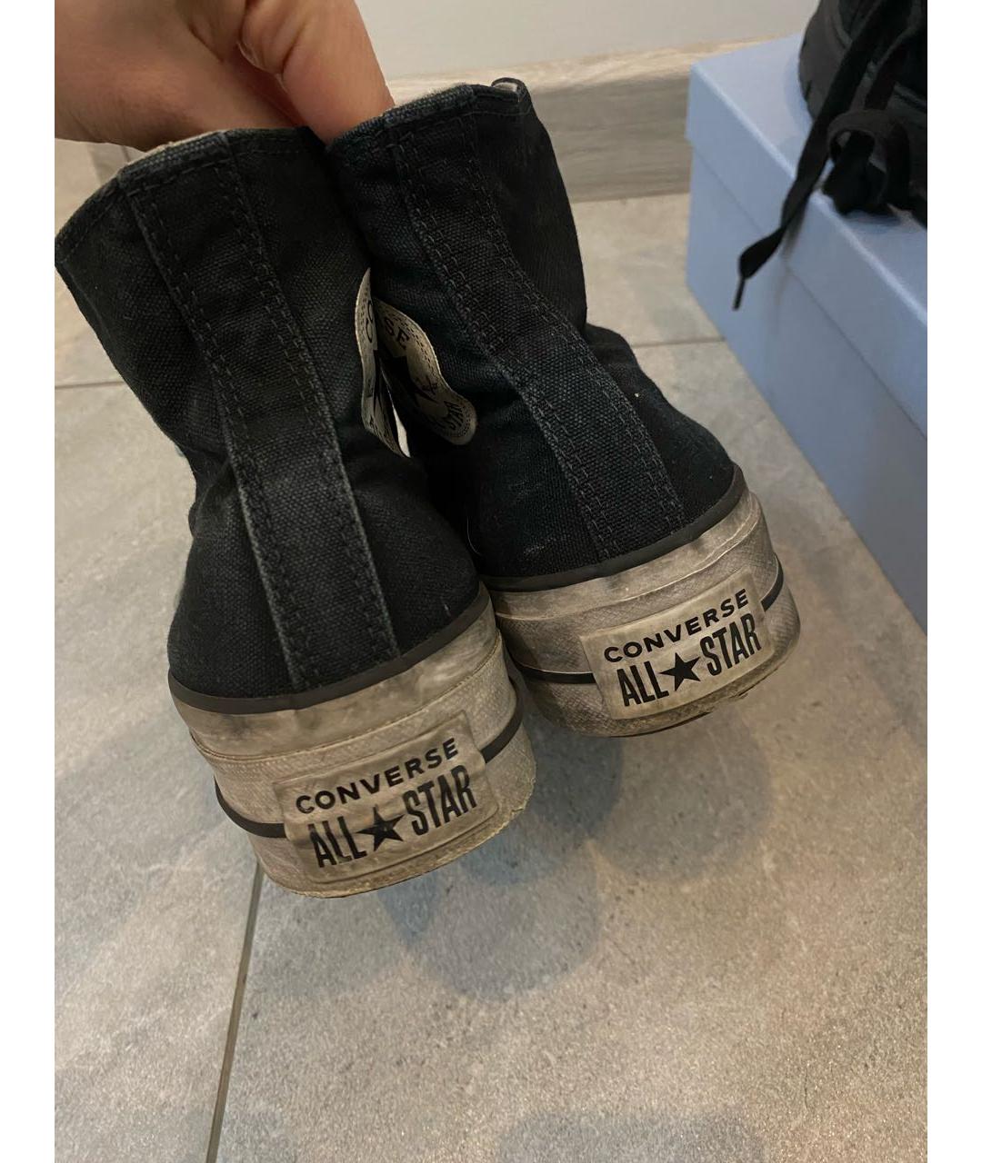 CONVERSE Черные текстильные кеды, фото 4