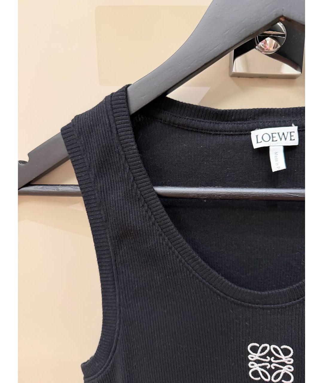 LOEWE Черная хлопковая майка, фото 3