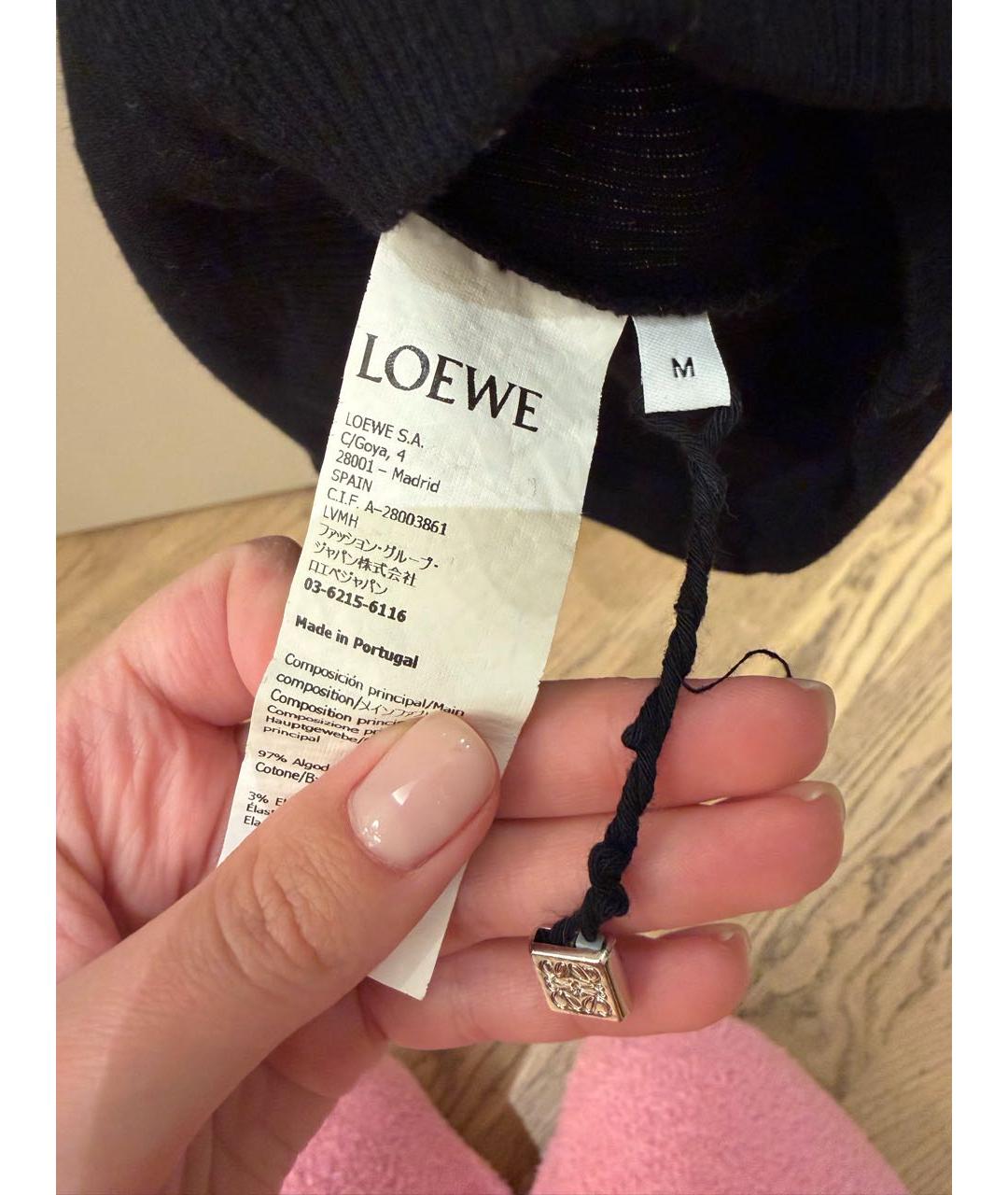 LOEWE Черная хлопковая майка, фото 4