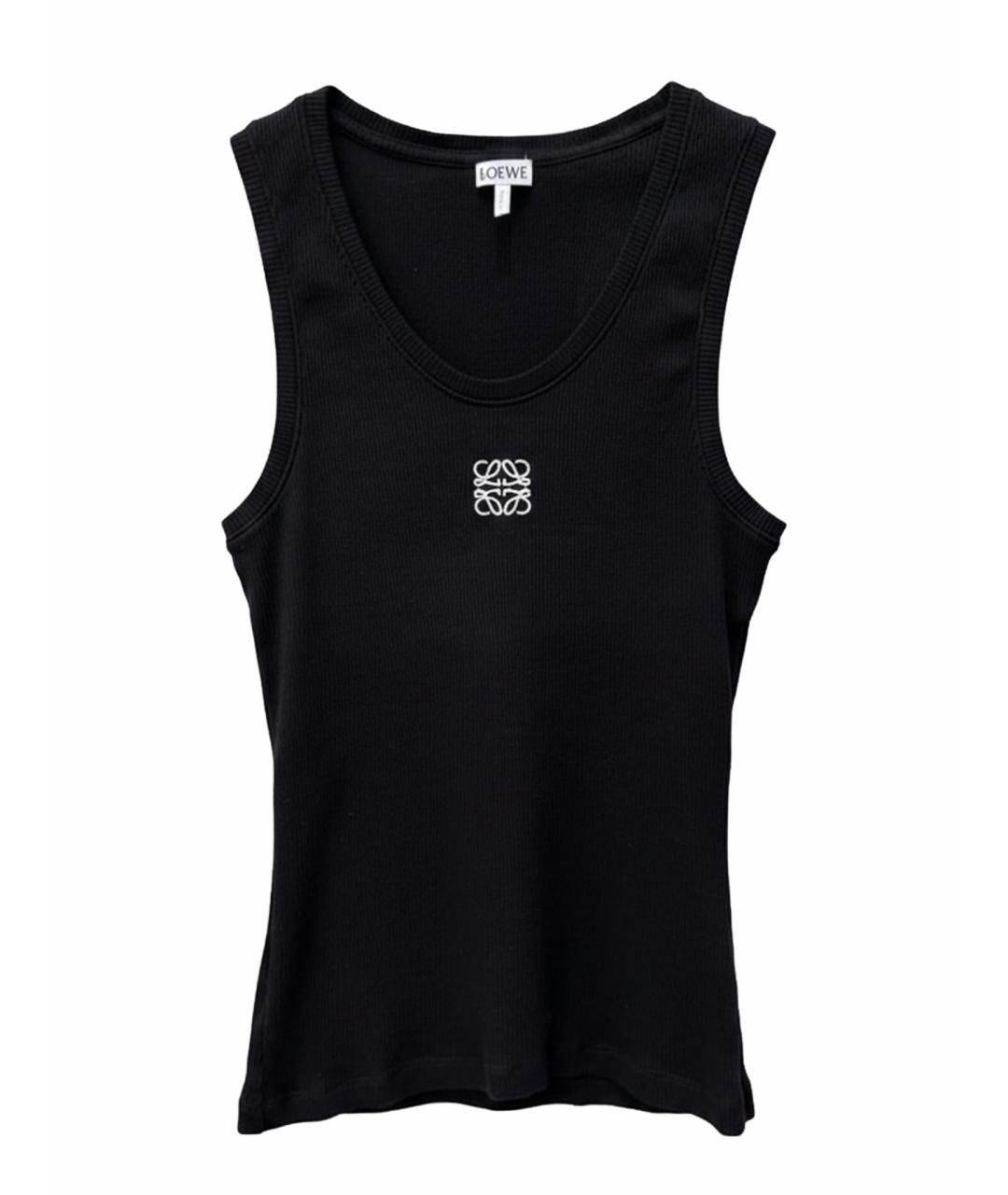 LOEWE Черная хлопковая майка, фото 1