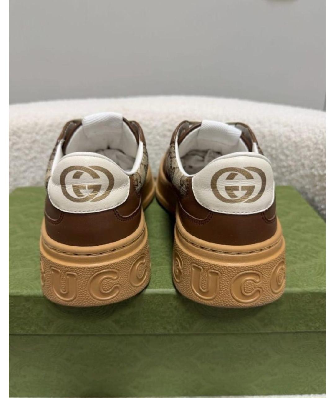 GUCCI Коричневые кроссовки, фото 4