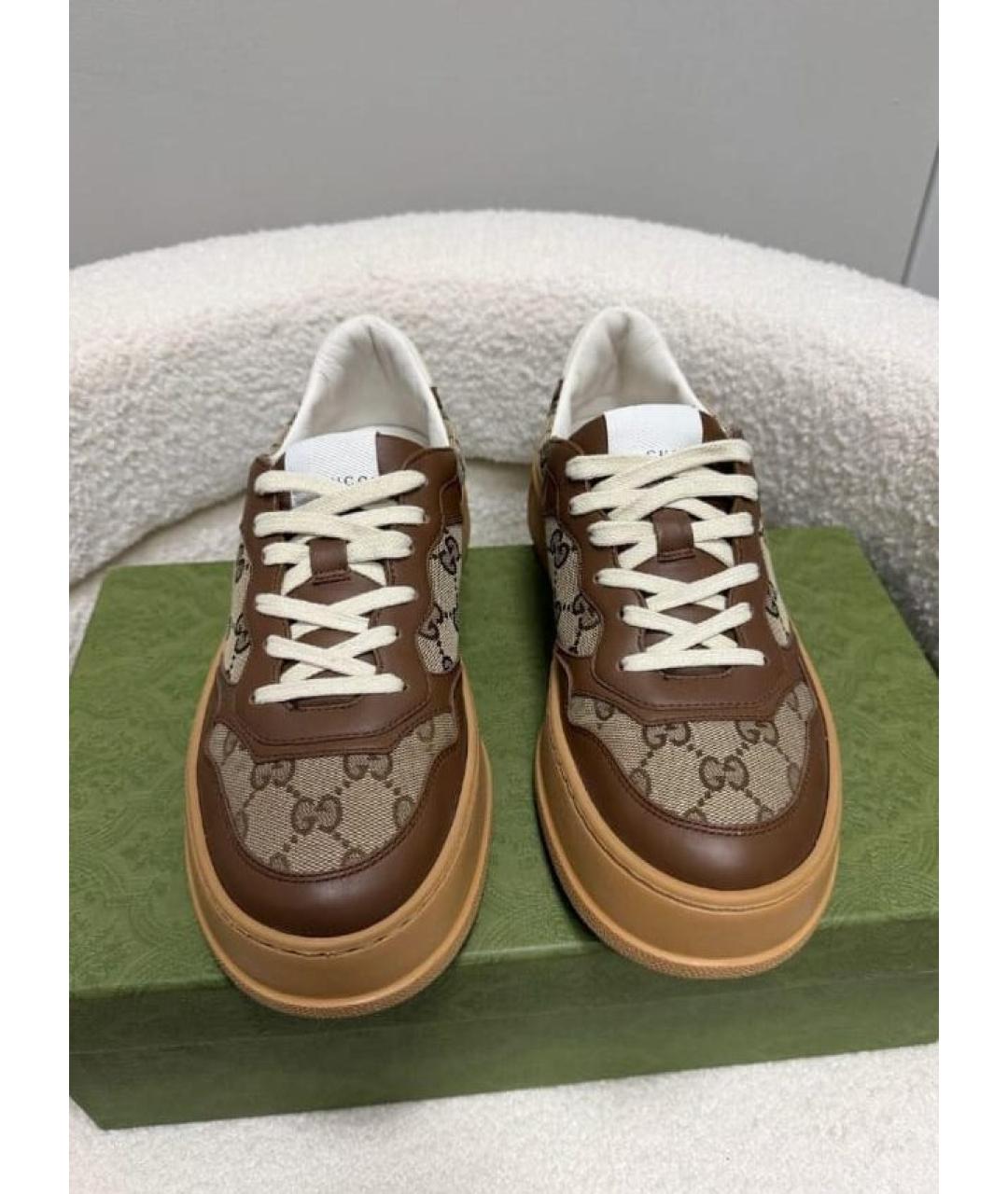 GUCCI Коричневые кроссовки, фото 2