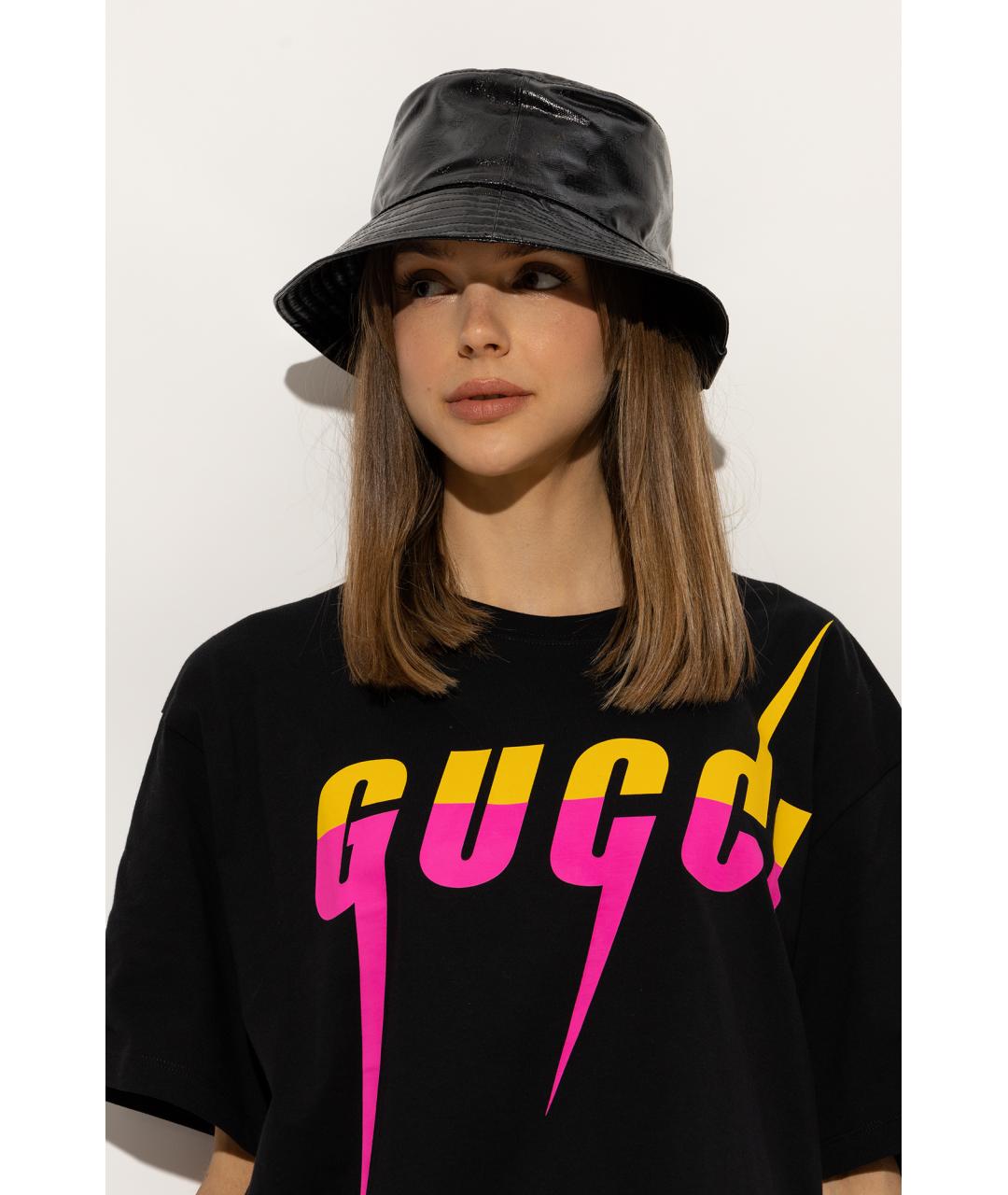 GUCCI Черная хлопковая панама, фото 2