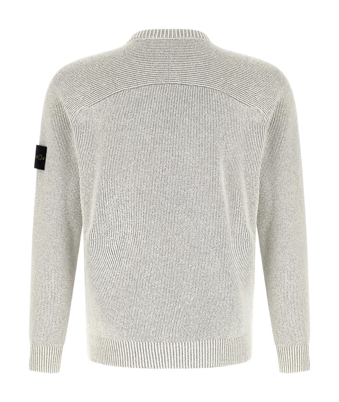 STONE ISLAND Серый хлопковый джемпер / свитер, фото 2