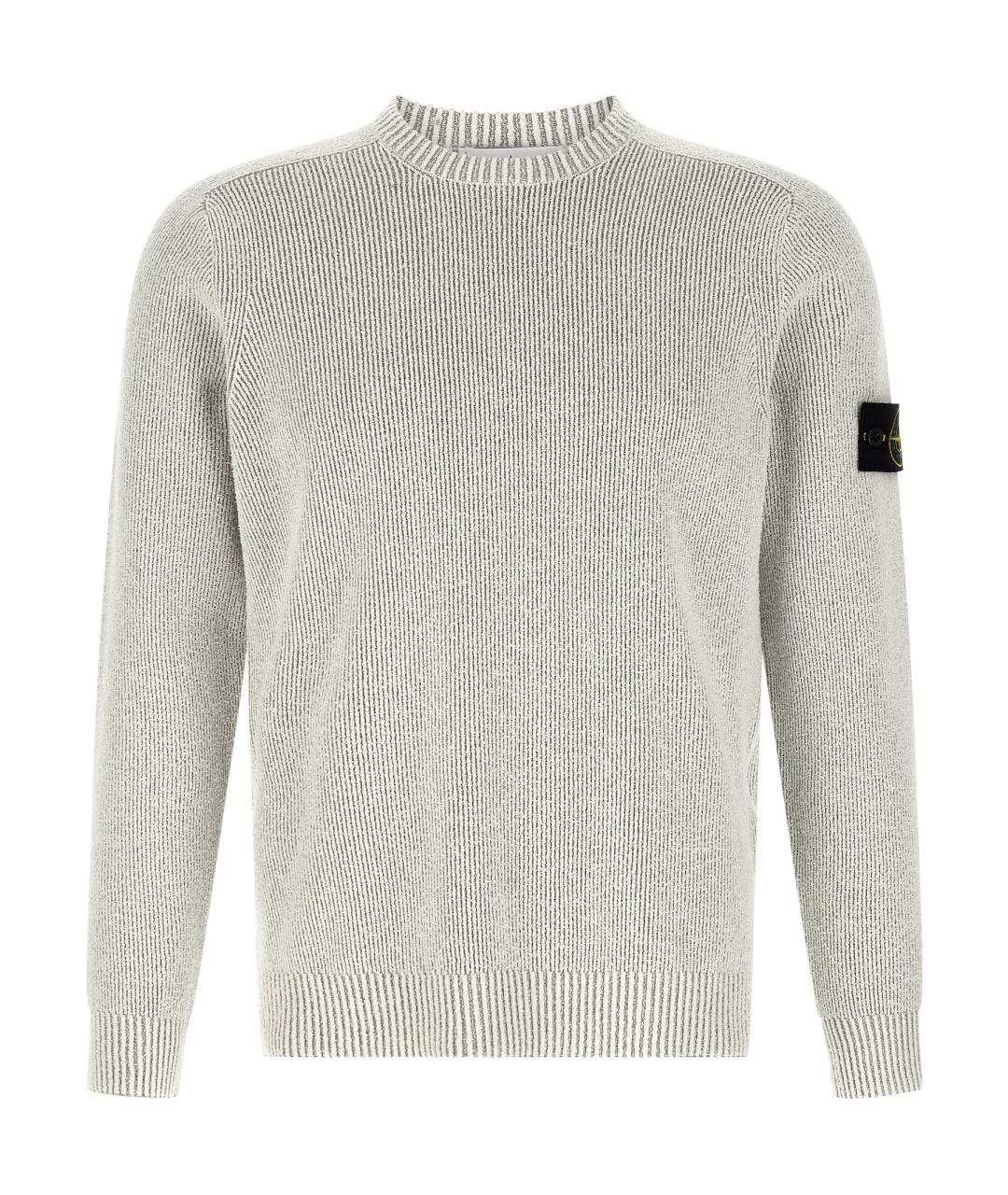 STONE ISLAND Серый хлопковый джемпер / свитер, фото 1