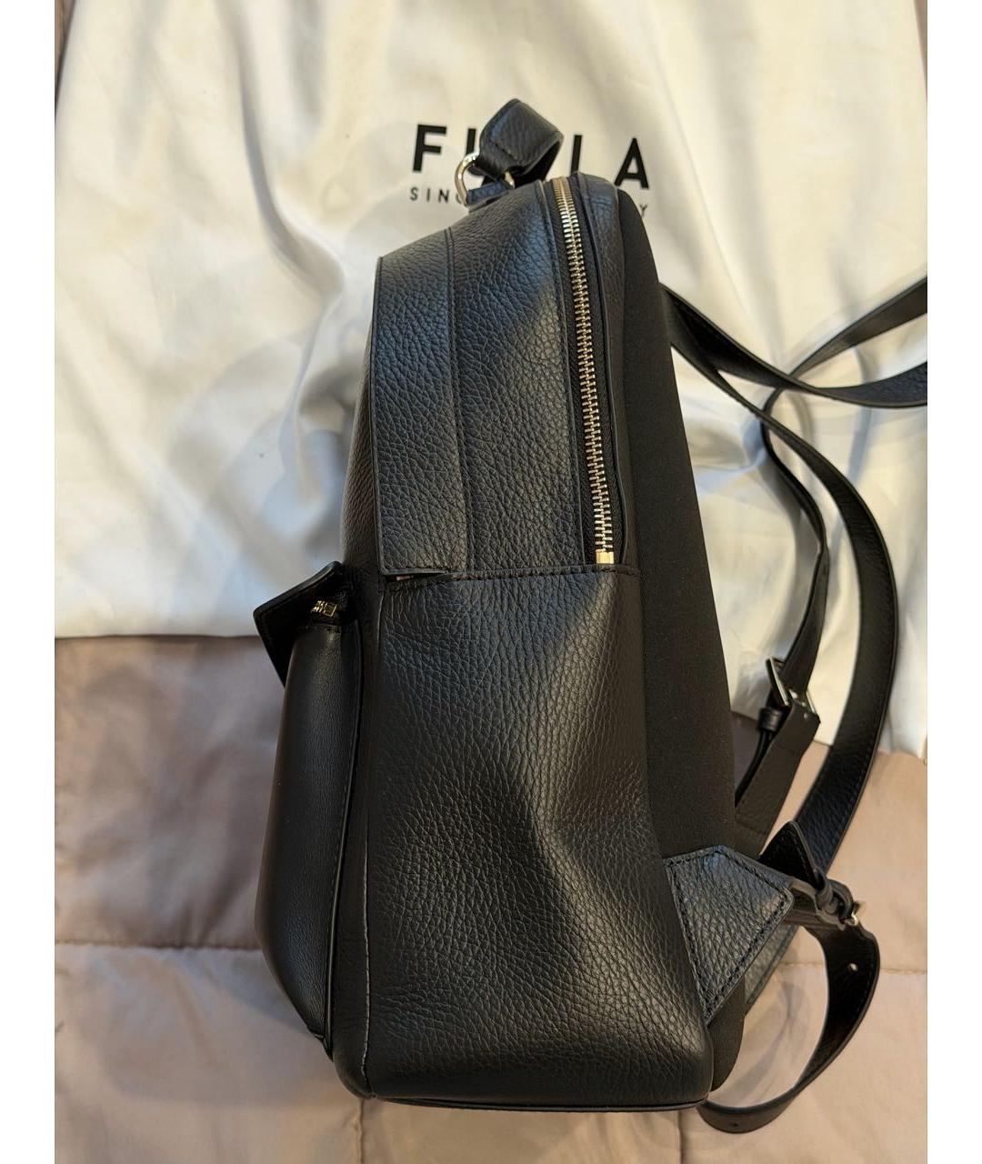FURLA Черный кожаный рюкзак, фото 2