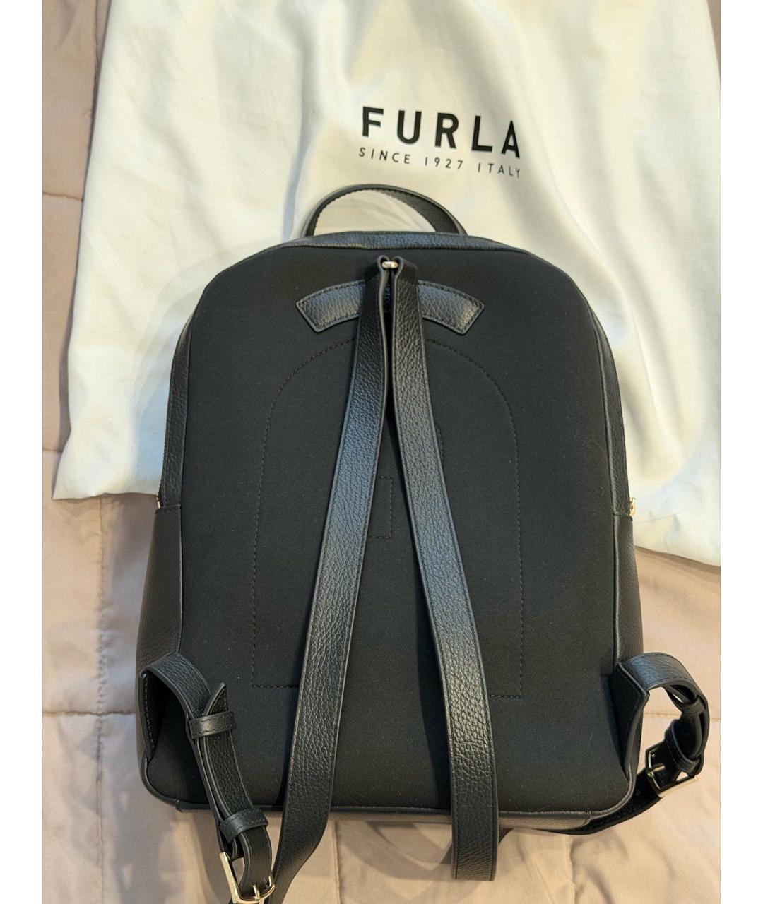 FURLA Черный кожаный рюкзак, фото 3