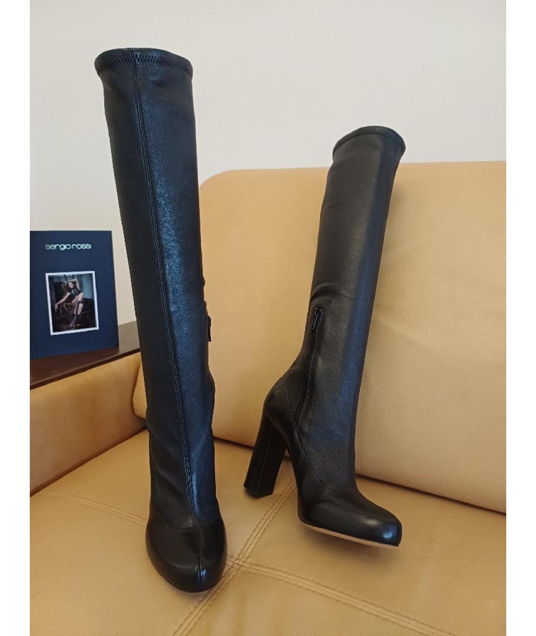 CHLOE Черные кожаные сапоги, фото 4