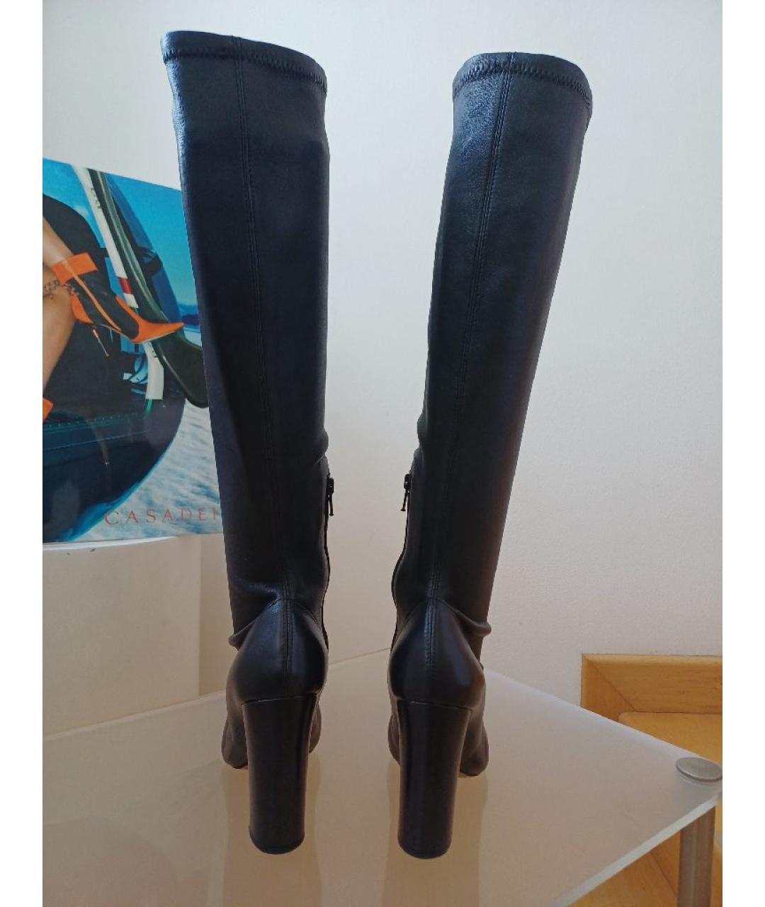 CHLOE Черные кожаные сапоги, фото 8