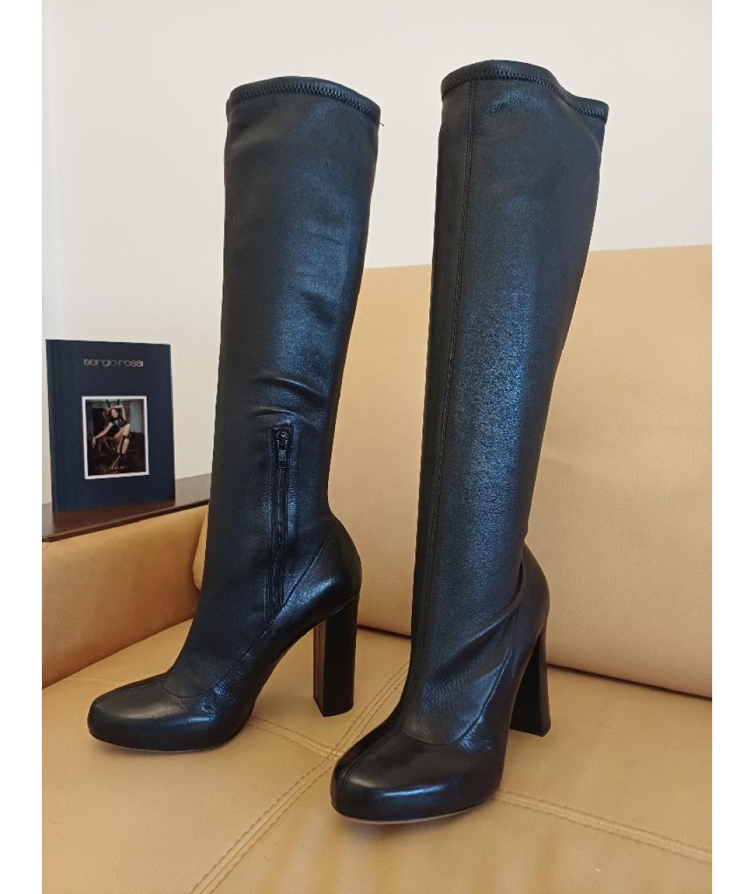 CHLOE Черные кожаные сапоги, фото 5