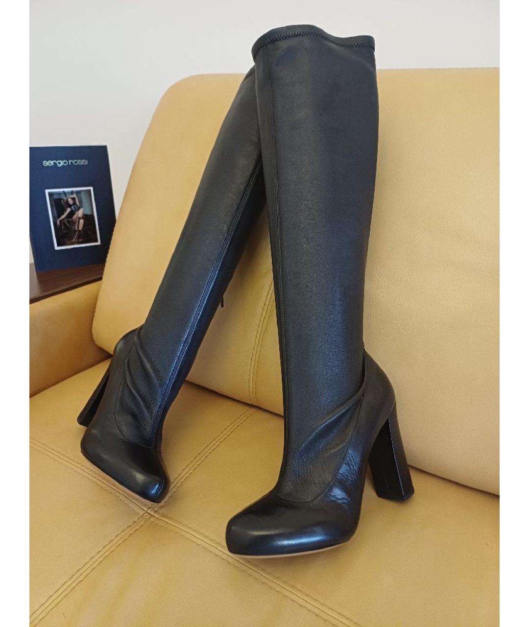 CHLOE Черные кожаные сапоги, фото 3