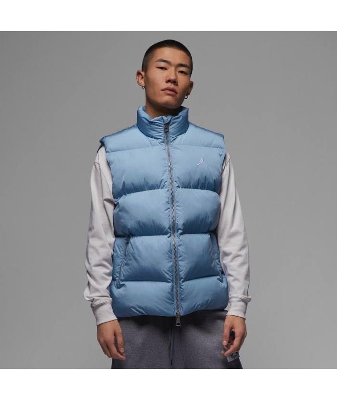 JORDAN Голубой полиэстеровый жилет, фото 3