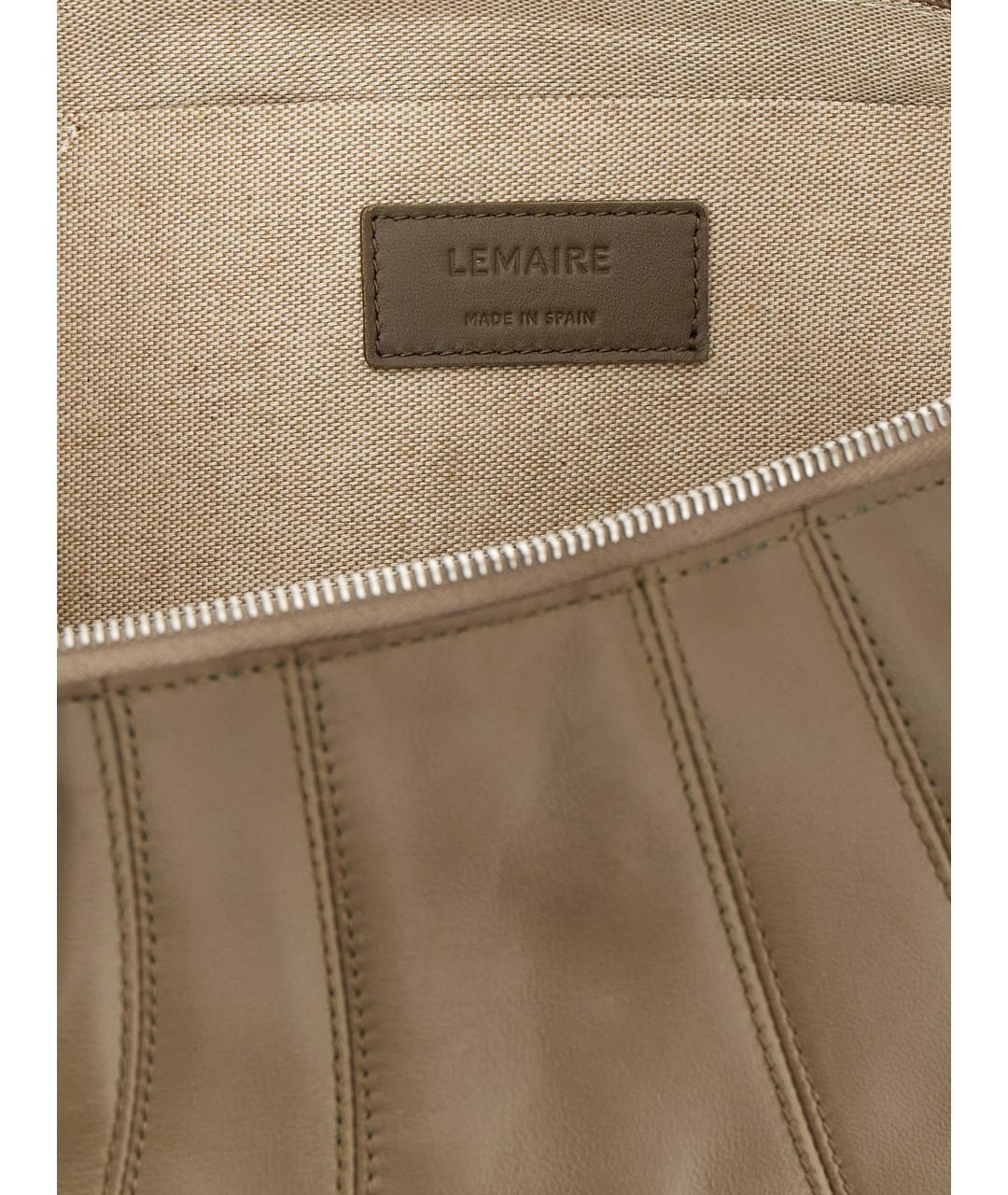 LEMAIRE Серая кожаная сумка через плечо, фото 4