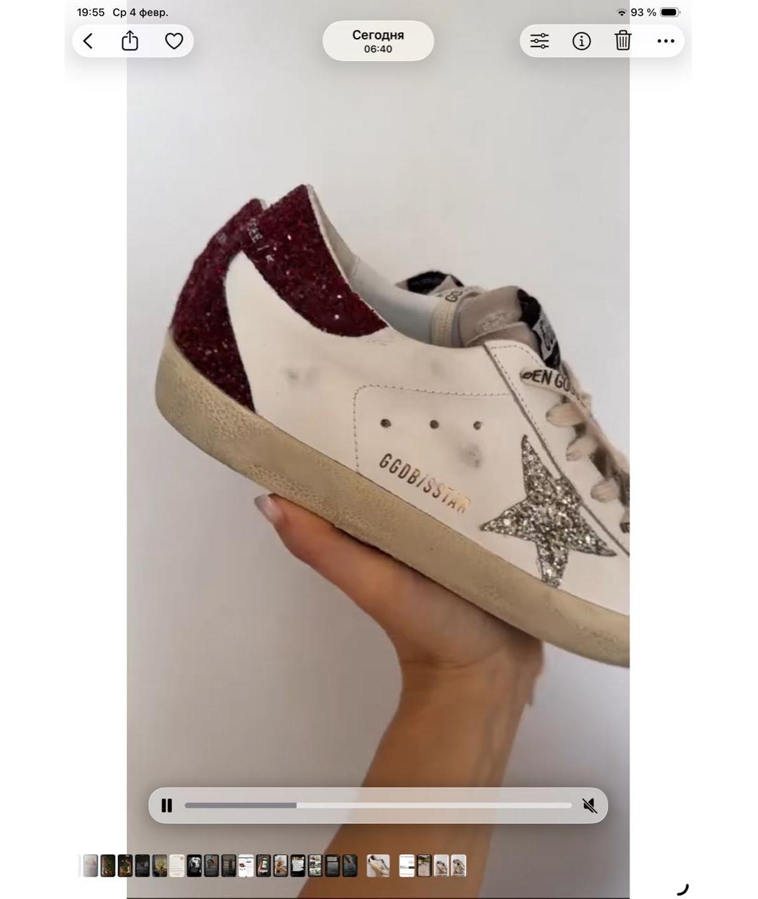 GOLDEN GOOSE DELUXE BRAND Белые кожаные кеды, фото 3