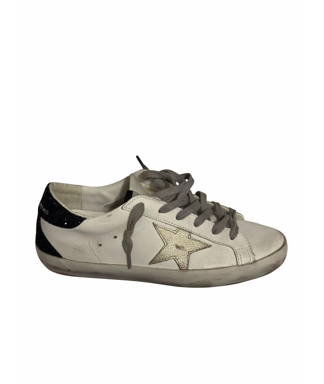 GOLDEN GOOSE DELUXE BRAND Белые кожаные кеды, фото 1