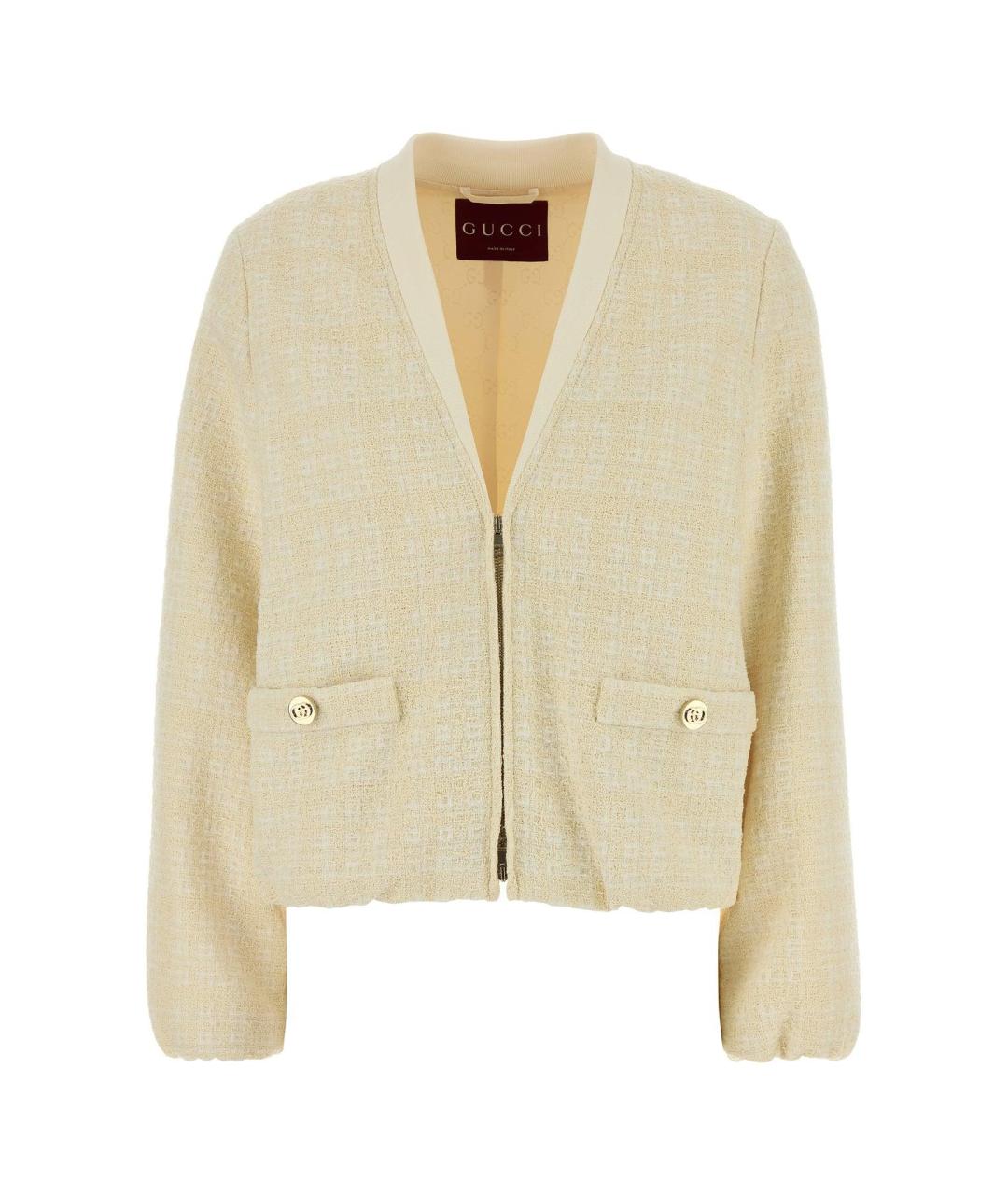 GUCCI Бежевая хлопковая куртка, фото 1