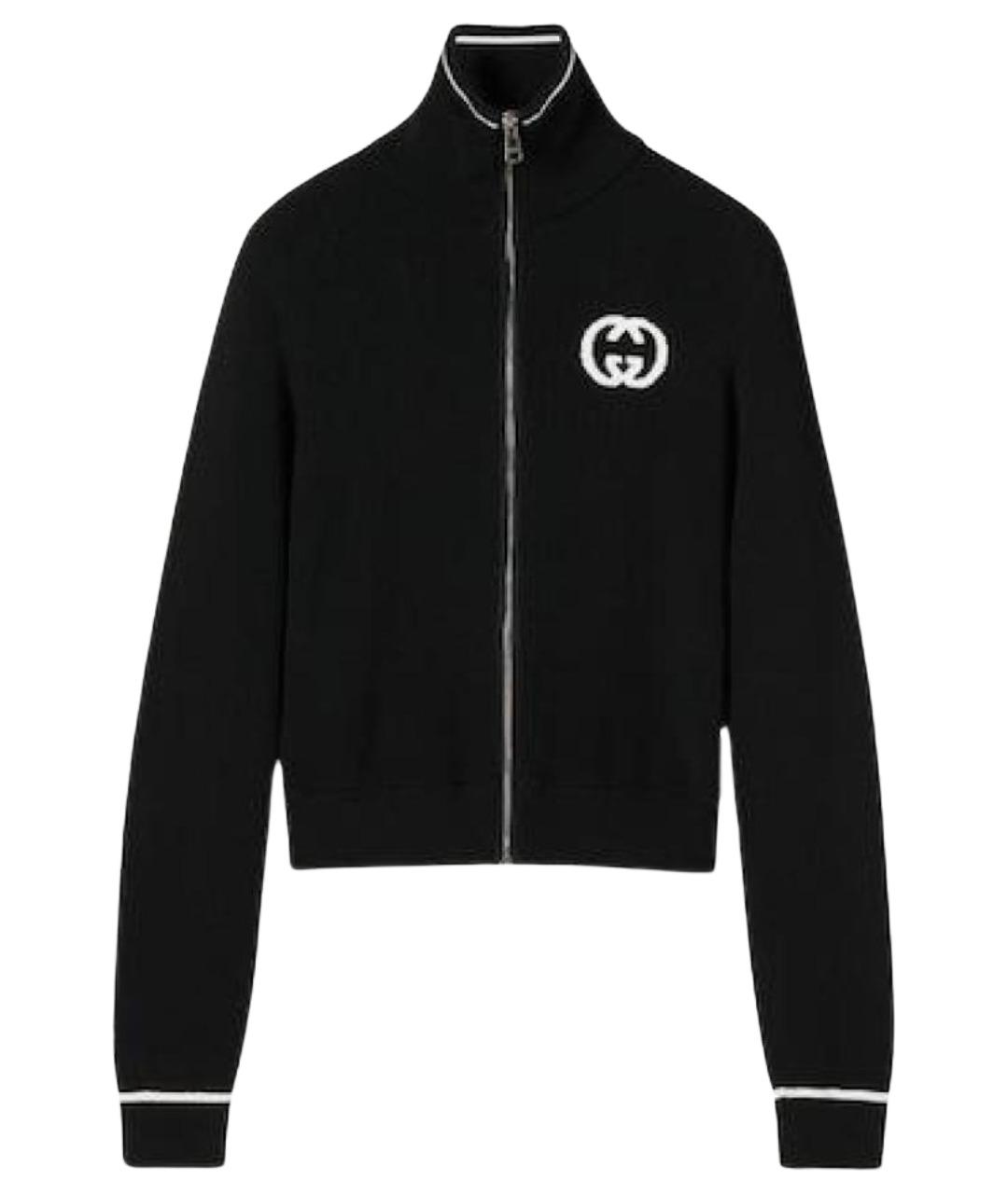 GUCCI Черный вискозный кардиган, фото 1