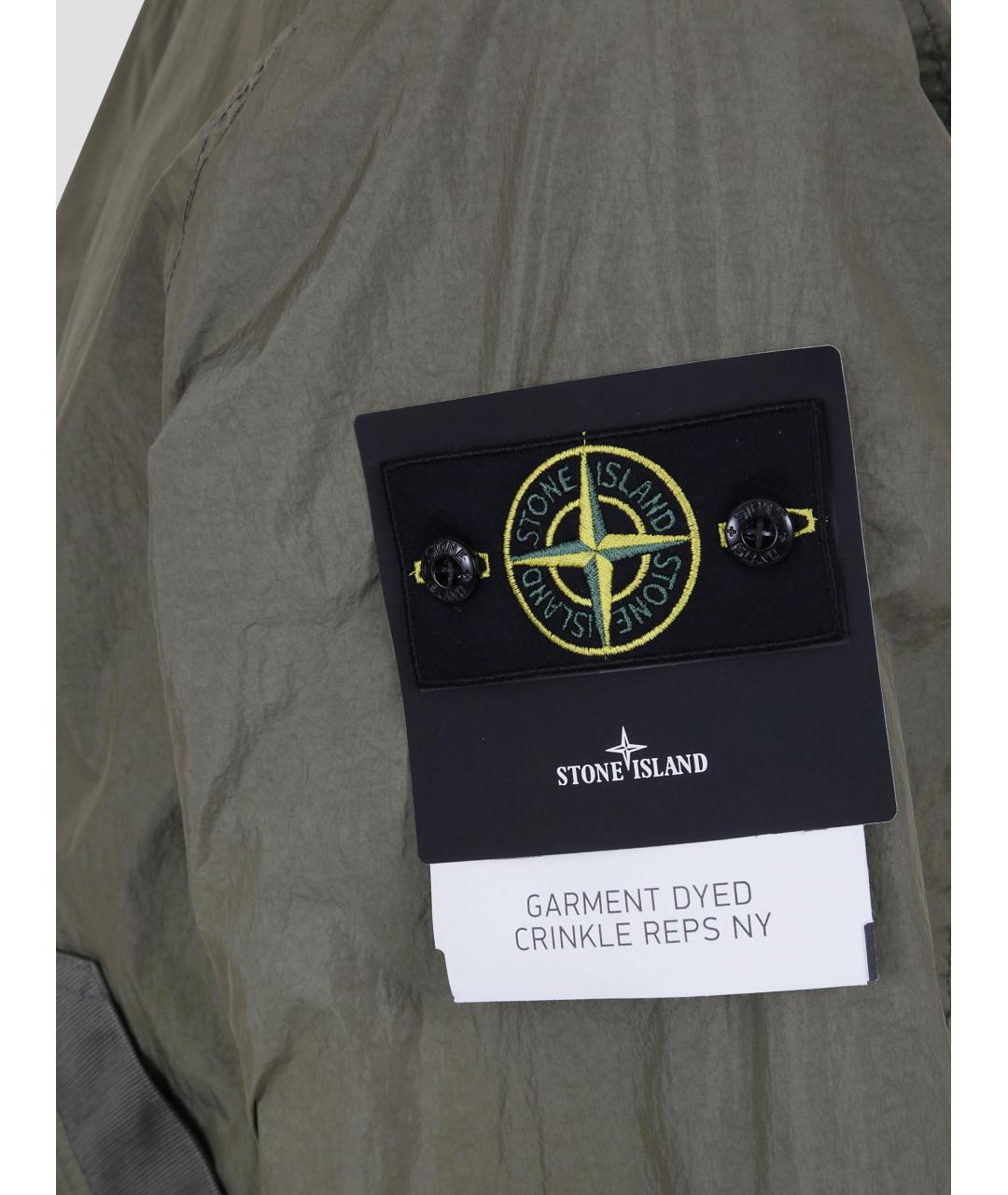 STONE ISLAND Хаки полиамидовая куртка, фото 3