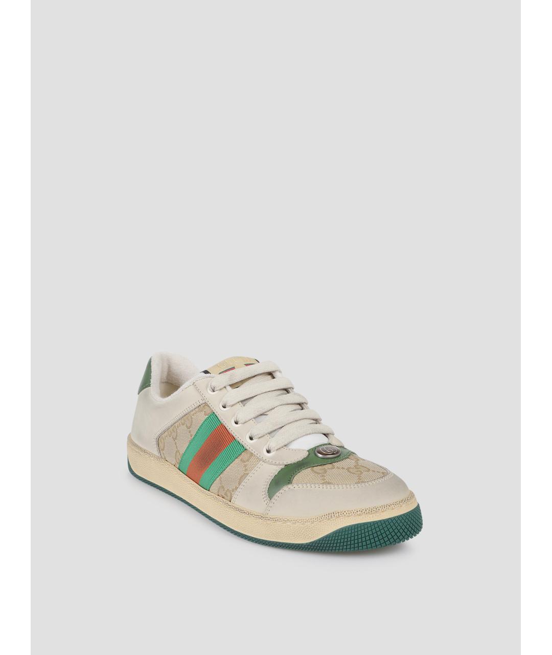 GUCCI Бежевые кеды, фото 3