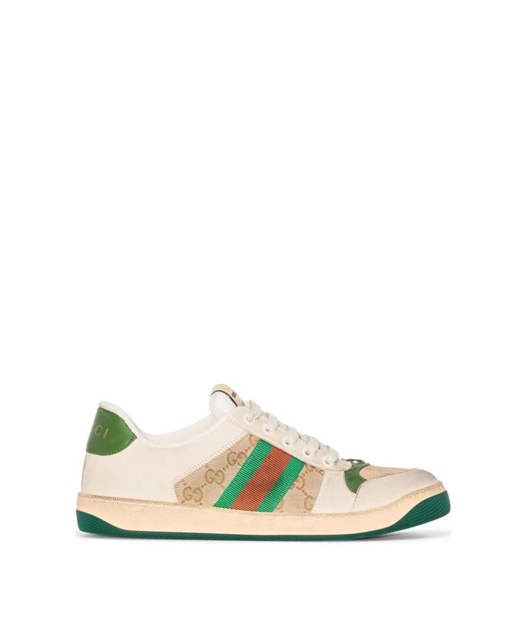 GUCCI Бежевые кеды, фото 1