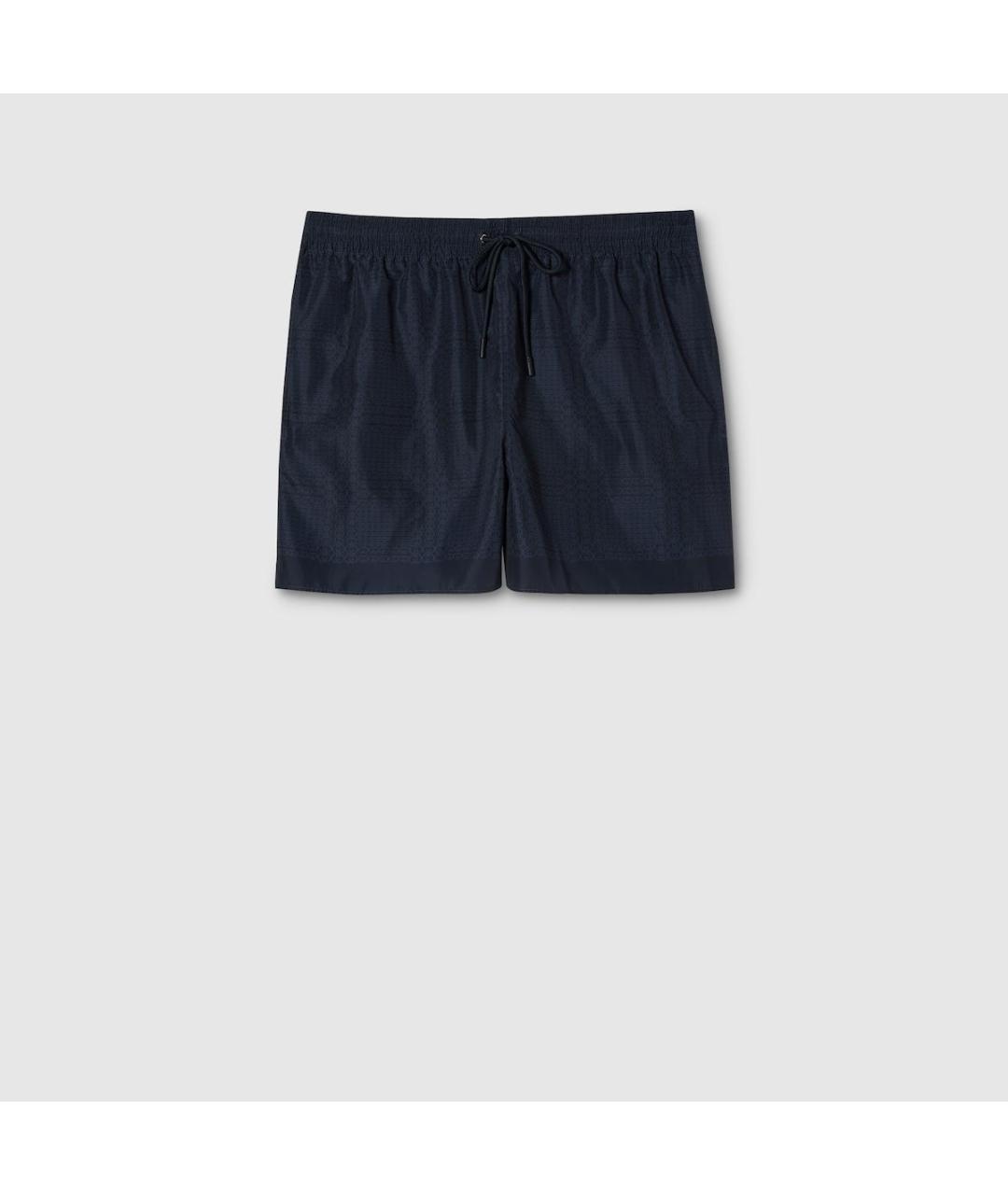 GUCCI Темно-синие синтетические шорты, фото 3