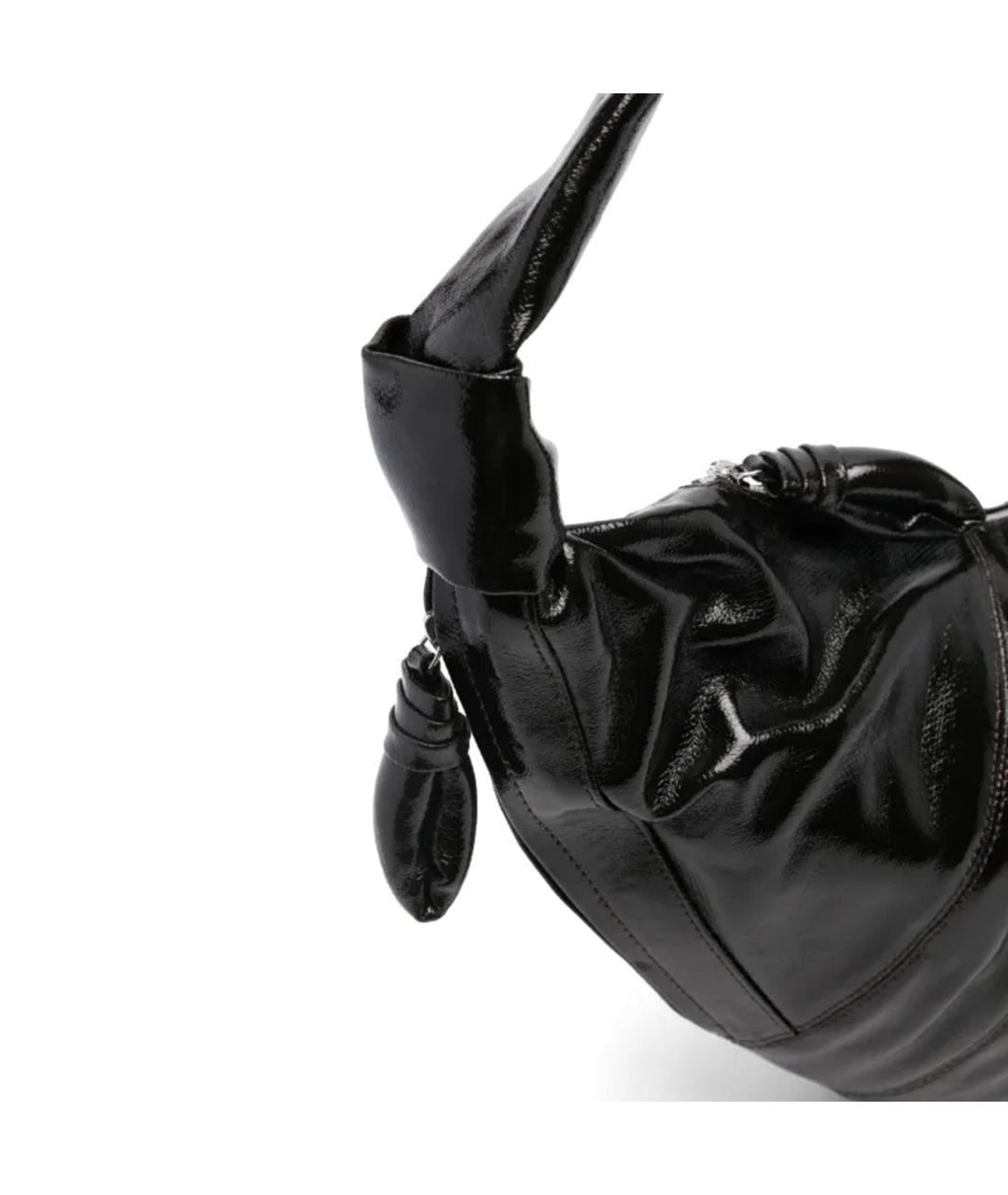 LEMAIRE Черная тканевая сумка через плечо, фото 2