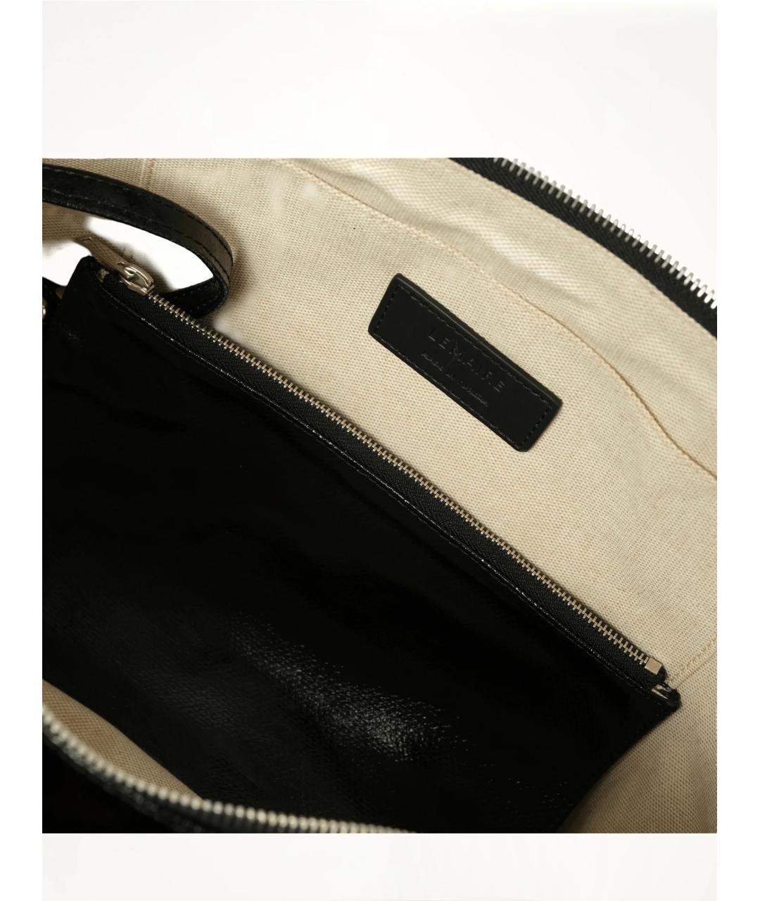 LEMAIRE Черная тканевая сумка через плечо, фото 4