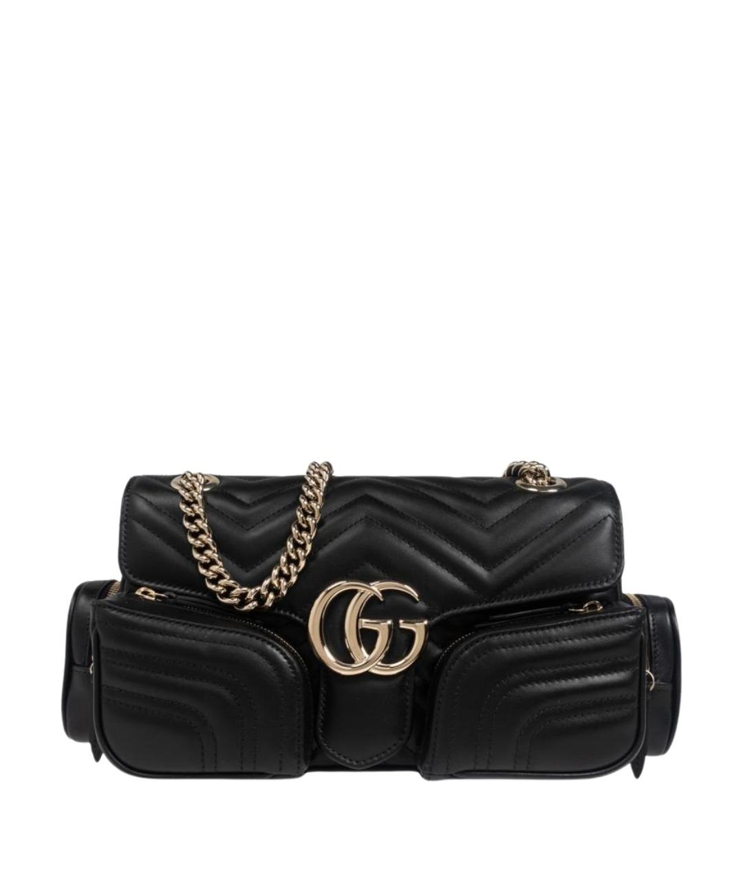 GUCCI Черная кожаная сумка через плечо, фото 1