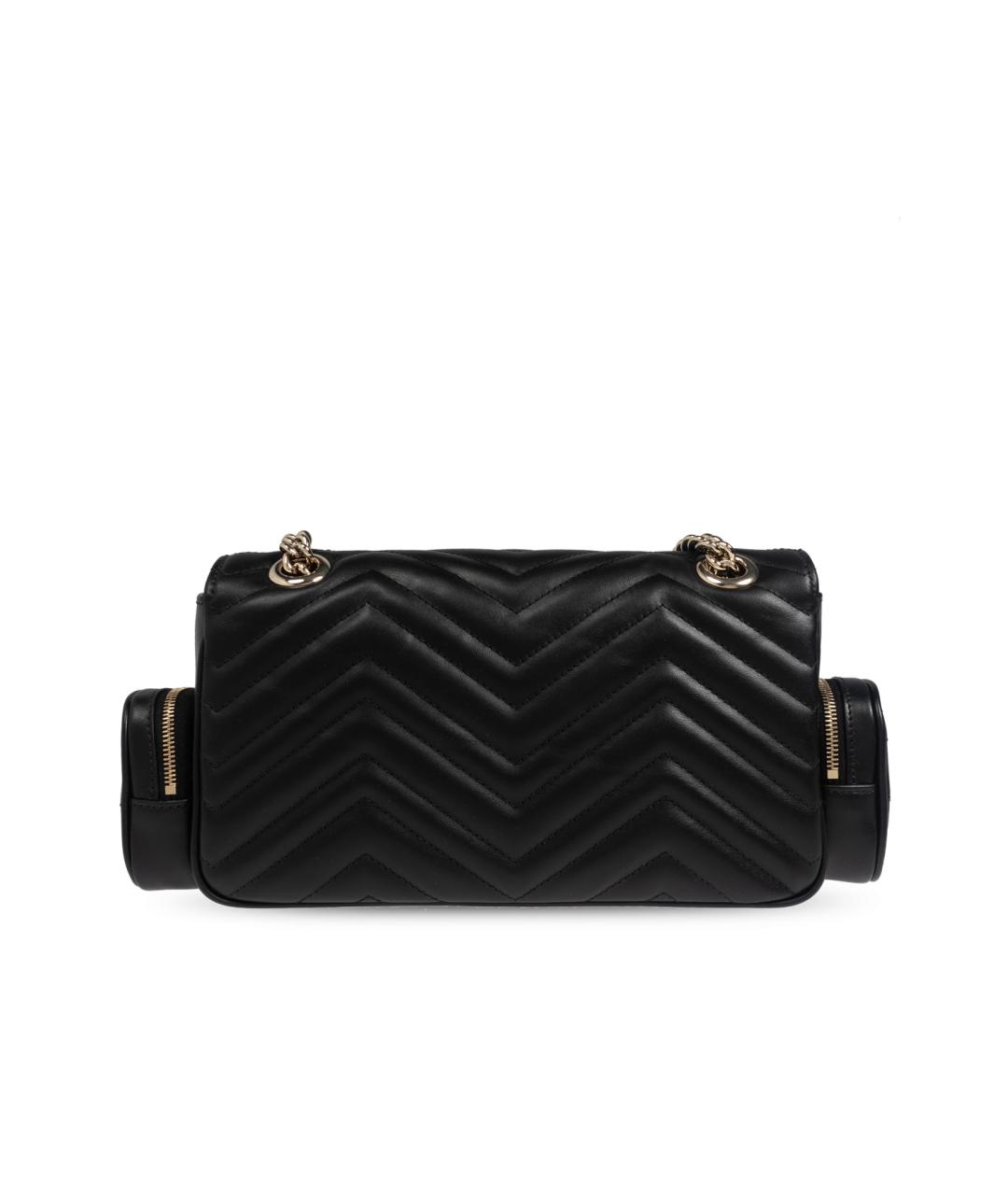 GUCCI Черная кожаная сумка через плечо, фото 4