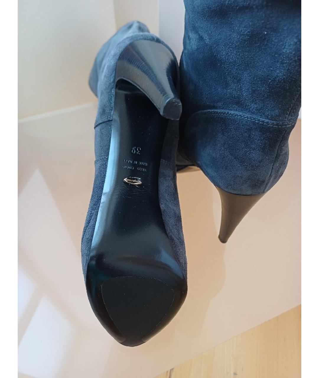 SERGIO ROSSI Серые замшевые сапоги, фото 8