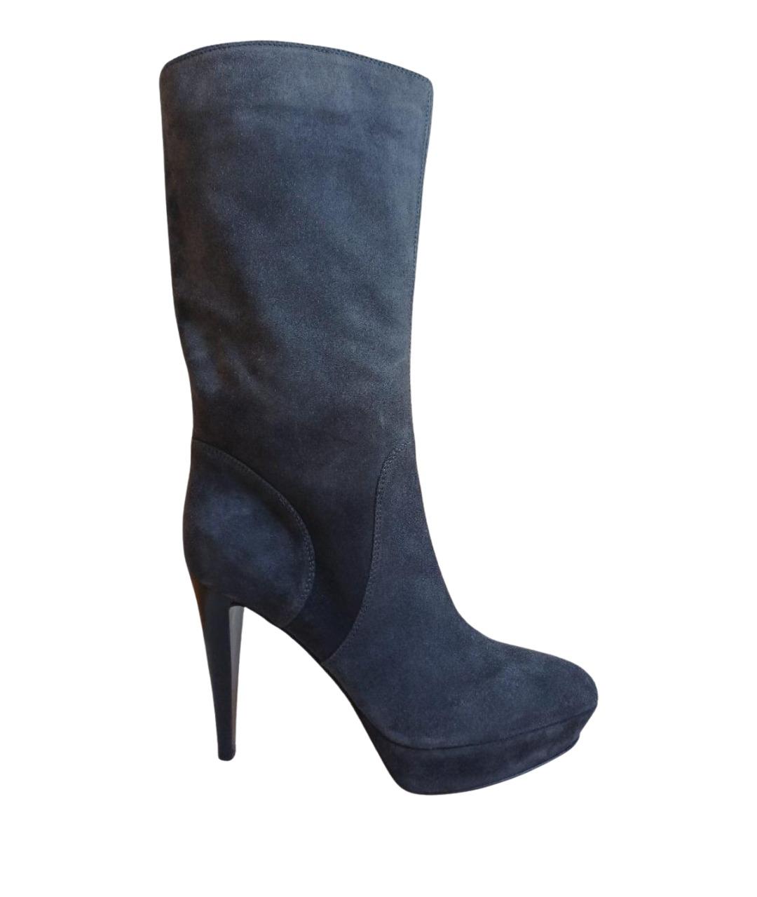 SERGIO ROSSI Серые замшевые сапоги, фото 1