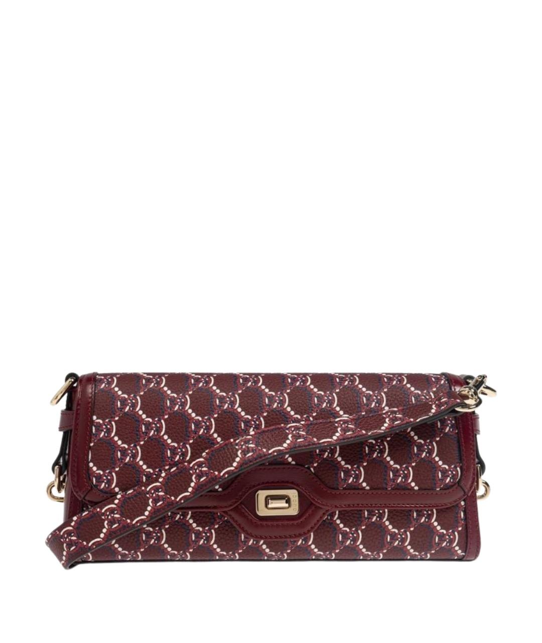 GUCCI Бордовая кожаная сумка через плечо, фото 1