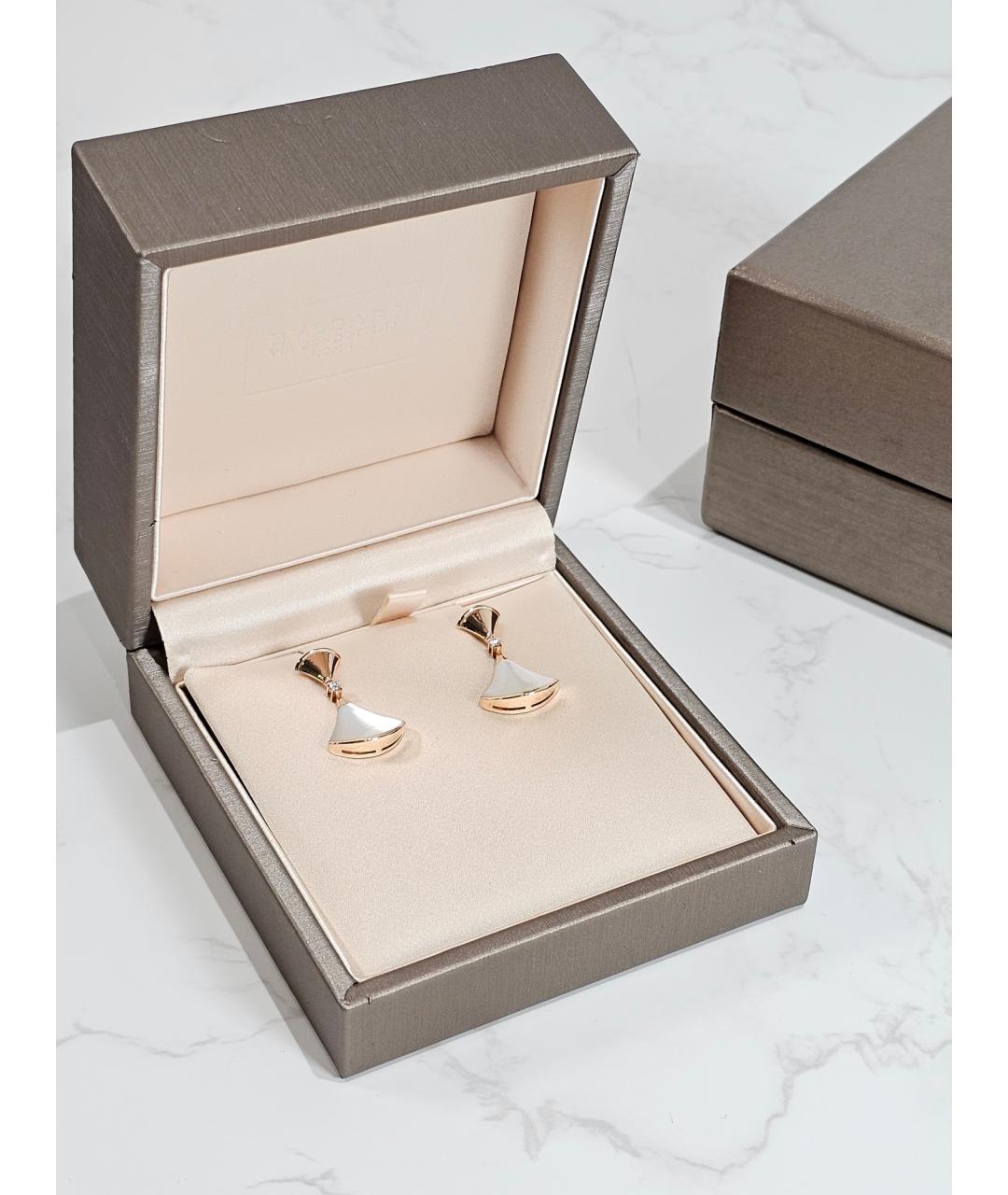 BVLGARI Золотые серьги из розового золота, фото 2