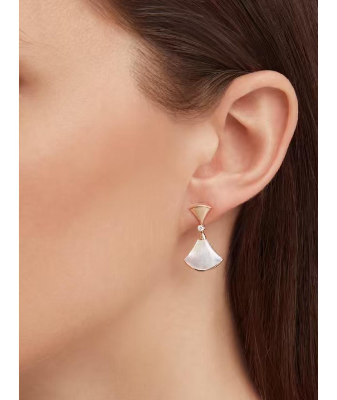 BVLGARI Золотые серьги из розового золота, фото 3